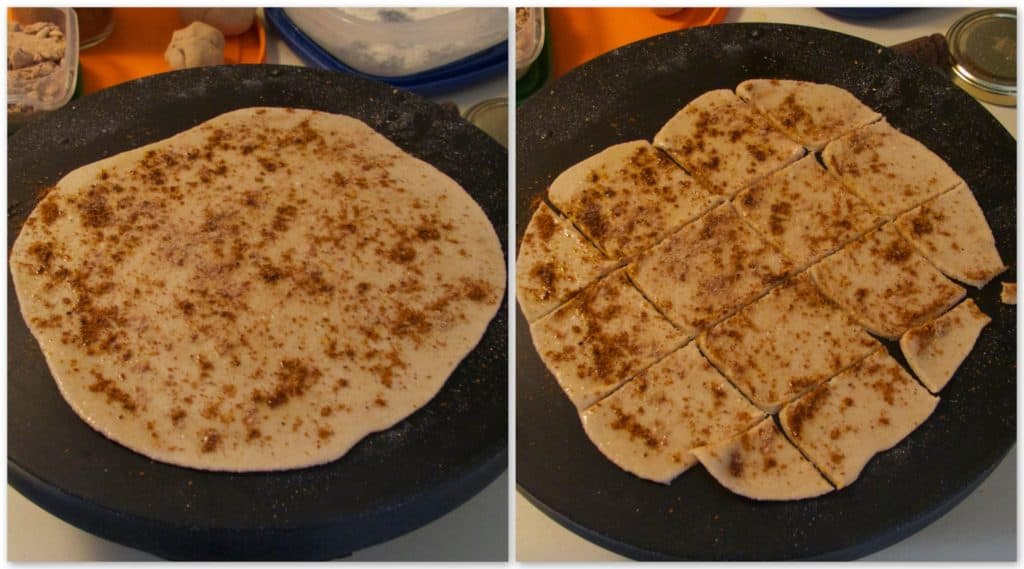 Stepwise Pictorial for making the layered Parathas